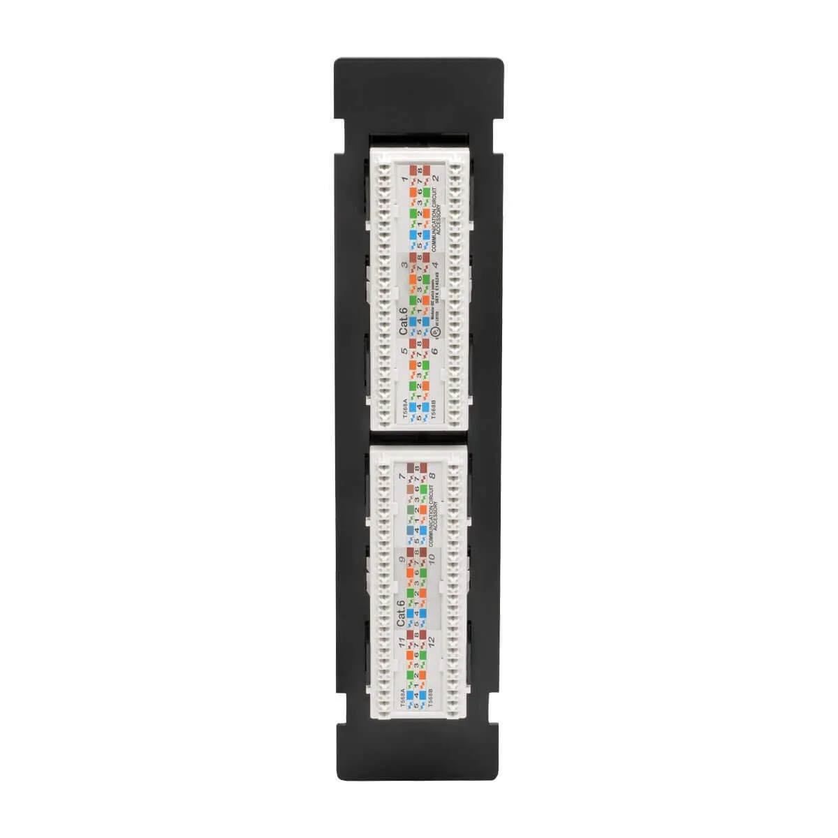 Eaton Tripplite N050-P12 — EATON TRIPP LITE SERIES CAT5E WALL-MOUNT 12-PORT PATCH PANEL - POE+ COMPLIANT, 1