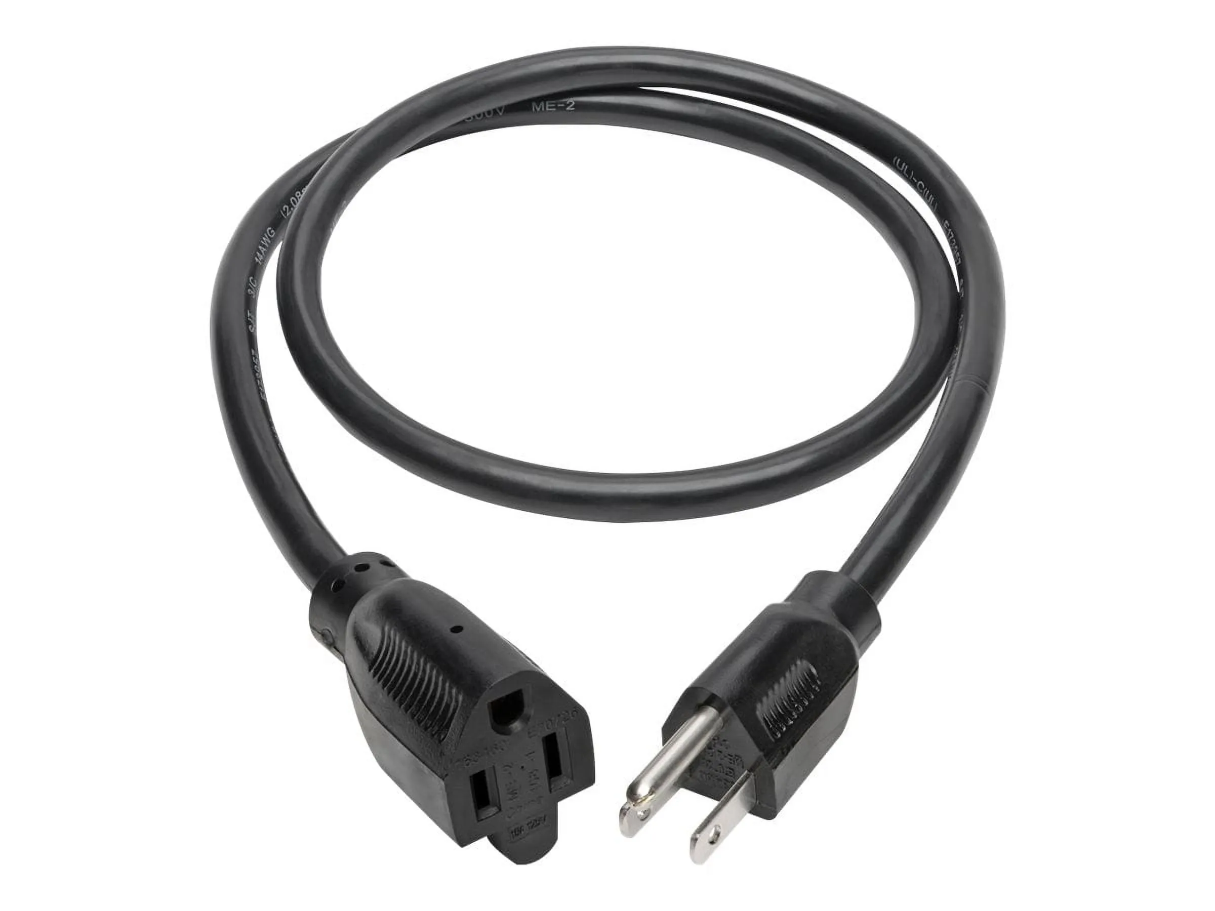Eaton Tripplite P024-003 — POWER CABLE - NEMA 5-15P - MALE LEFT GENDER - POWER NEMA 5-15R - FEMALE RIGHT GE