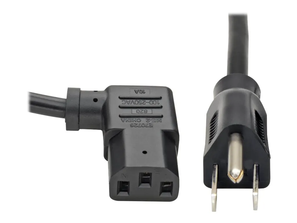 Eaton Tripplite P006-014-13RA — EATON TRIPP LITE SERIES COMPUTER POWER CORD, NEMA 5-15P TO RIGHT-ANGLE C13 - 10A
