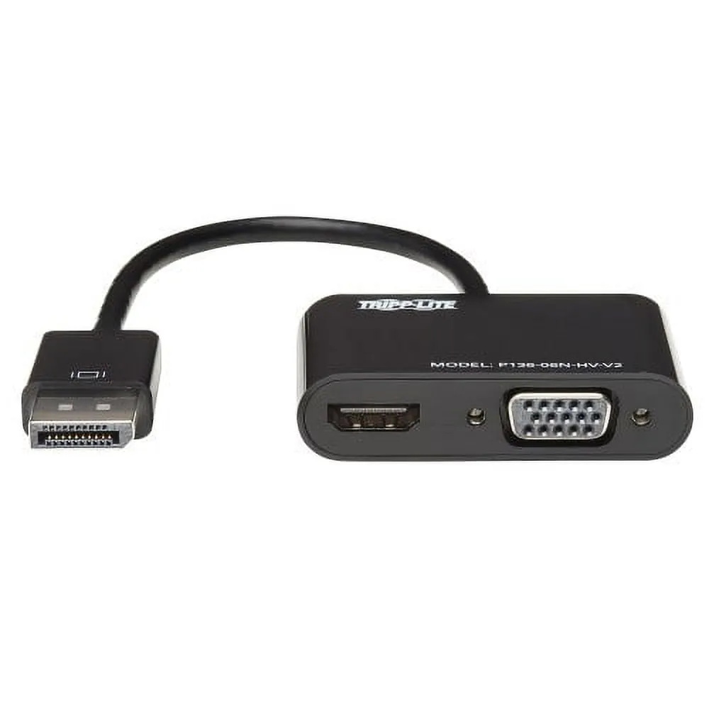Eaton Tripplite P136-06N-HV-V2 — EATON TRIPP LITE SERIES DISPLAYPORT TO VGA/HDMI ALL-IN-ONE CONVERTER ADAPTER, DP