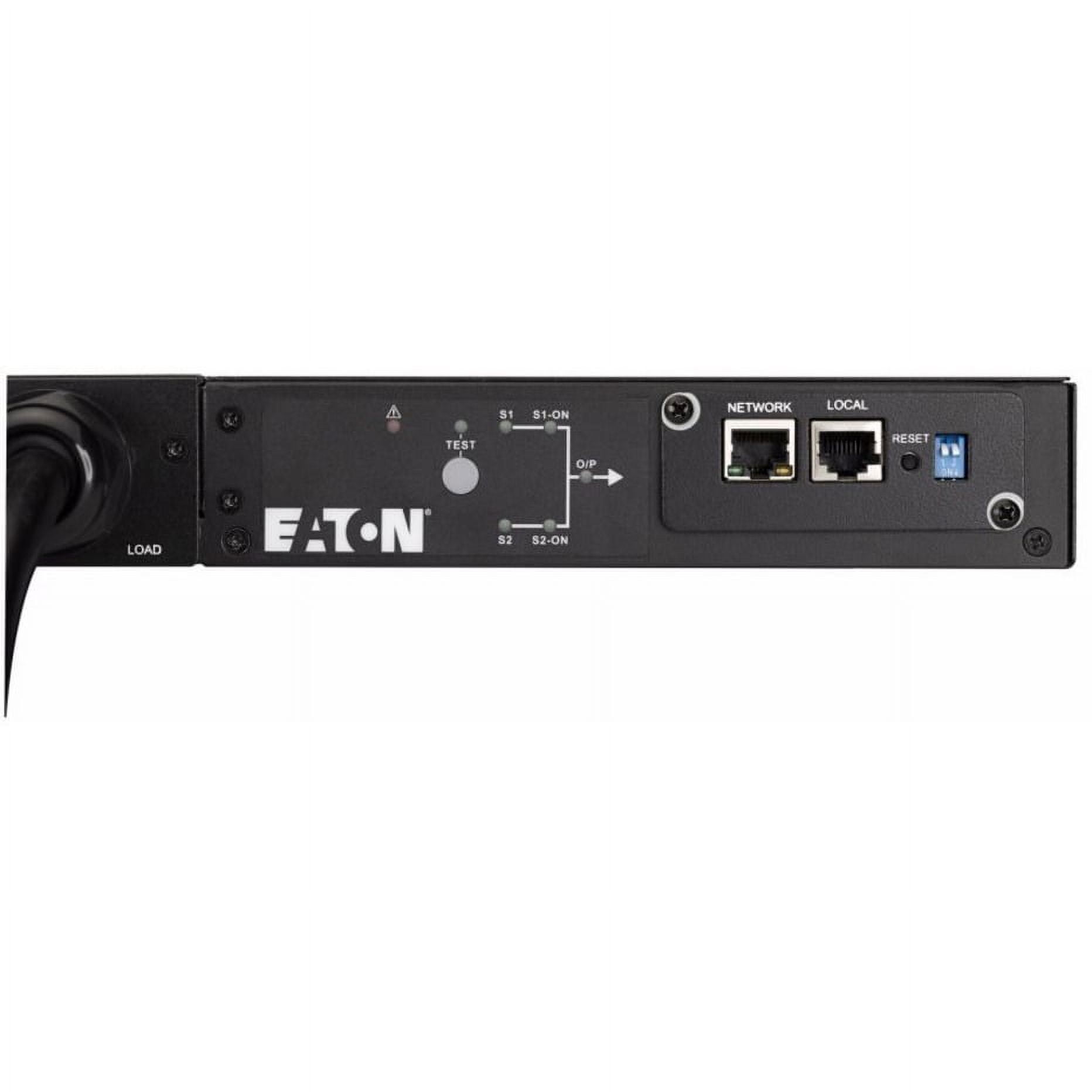 Eaton Tripplite EATS220 — EATON ATS RACK PDU, 1U, (2) L6-20P, (2) C20 INPUT, 3.33 KW MAX, 200-240V, 16A, 8