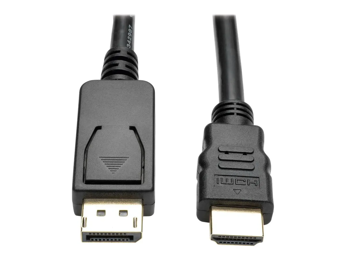 Eaton Tripplite P582-006-V2 — TRIPP LITE SERIES DISPLAYPORT 1.2 TO HDMI ADAPTER CABLE (DP WITH LATCHES TO HDMI