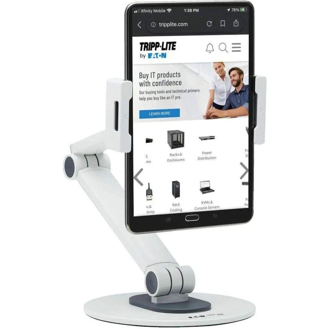 Eaton Tripplite DMTBD413 — EATON TRIPP LITE SERIES FULL-MOTION FLEXIBLE LONG-ARM DESKTOP SMARTPHONE AND TAB