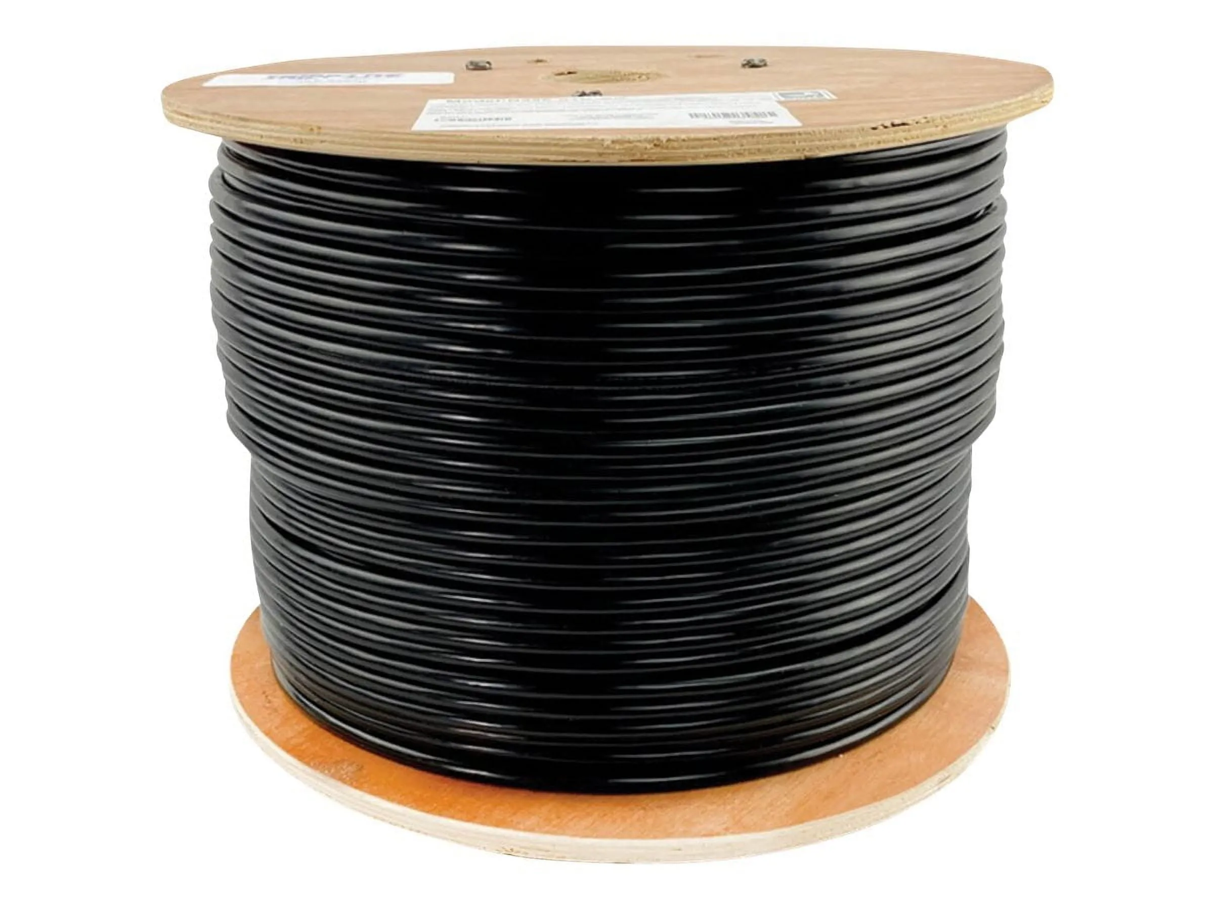 Eaton Tripplite N222-01K-BK — Tripp Lite N222-01K-BK Cat6 Bulk Solid-Core Cable, CMR-Rated PVC, Gigabit, Black, 1000'