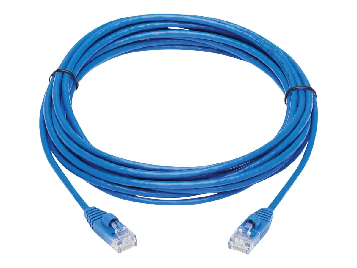 Eaton Tripplite N261-S15-BL — EATON TRIPP LITE SERIES CAT6A 10G SNAGLESS MOLDED SLIM UTP ETHERNET CABLE (RJ45