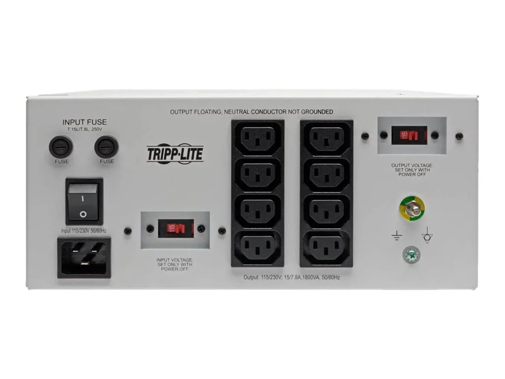 Eaton Tripplite IS1800HGDV — EATON TRIPP LITE SERIES ISOLATOR SERIES DUAL-VOLTAGE 115/230V 1800W 60601-1 MEDI