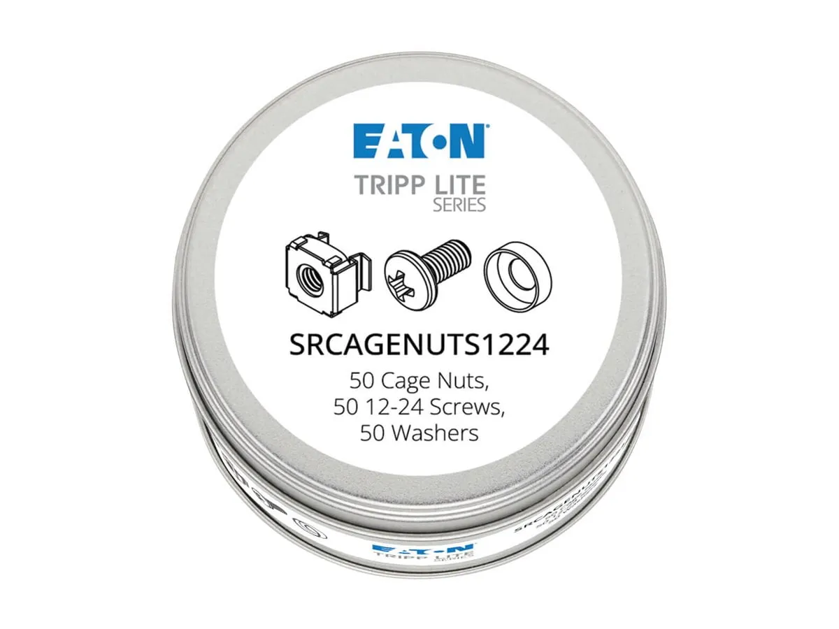 Eaton Tripplite SRCAGENUTS1224 — EATON TRIPP LITE SERIES SMARTRACK SQUARE HOLE HARDWARE KIT WITH 50 PCS 12-24 SCR