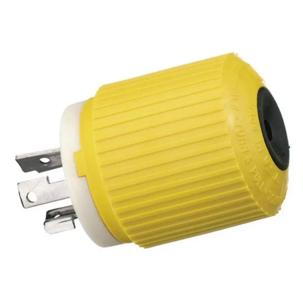 HUBBELL INC (DELAWARE) HBL328DCP — Hubbell HBL328DCP 30A 28V DC Locking Connector Male Yellow