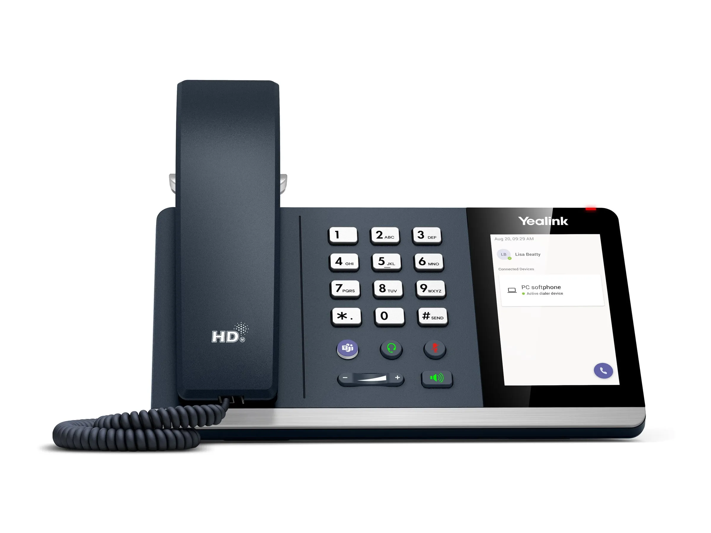 Yealink 1301118 — Yealink PH 1301118 MP45 Teams USB Phone 4 touch HD voice Linux Retail