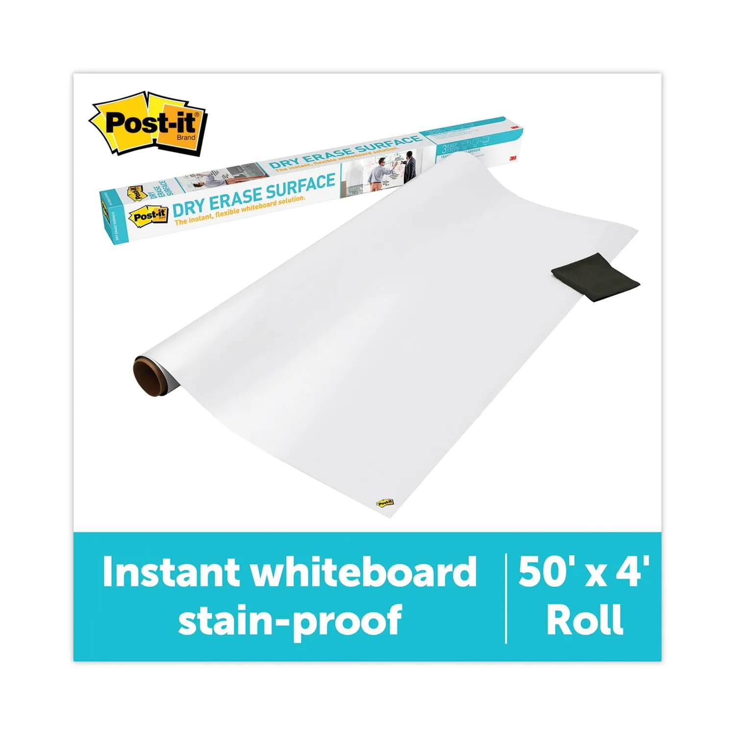 3M DEF50X4 — DRY ERASE SURFACE WHITE 4 FT X 50 FT
