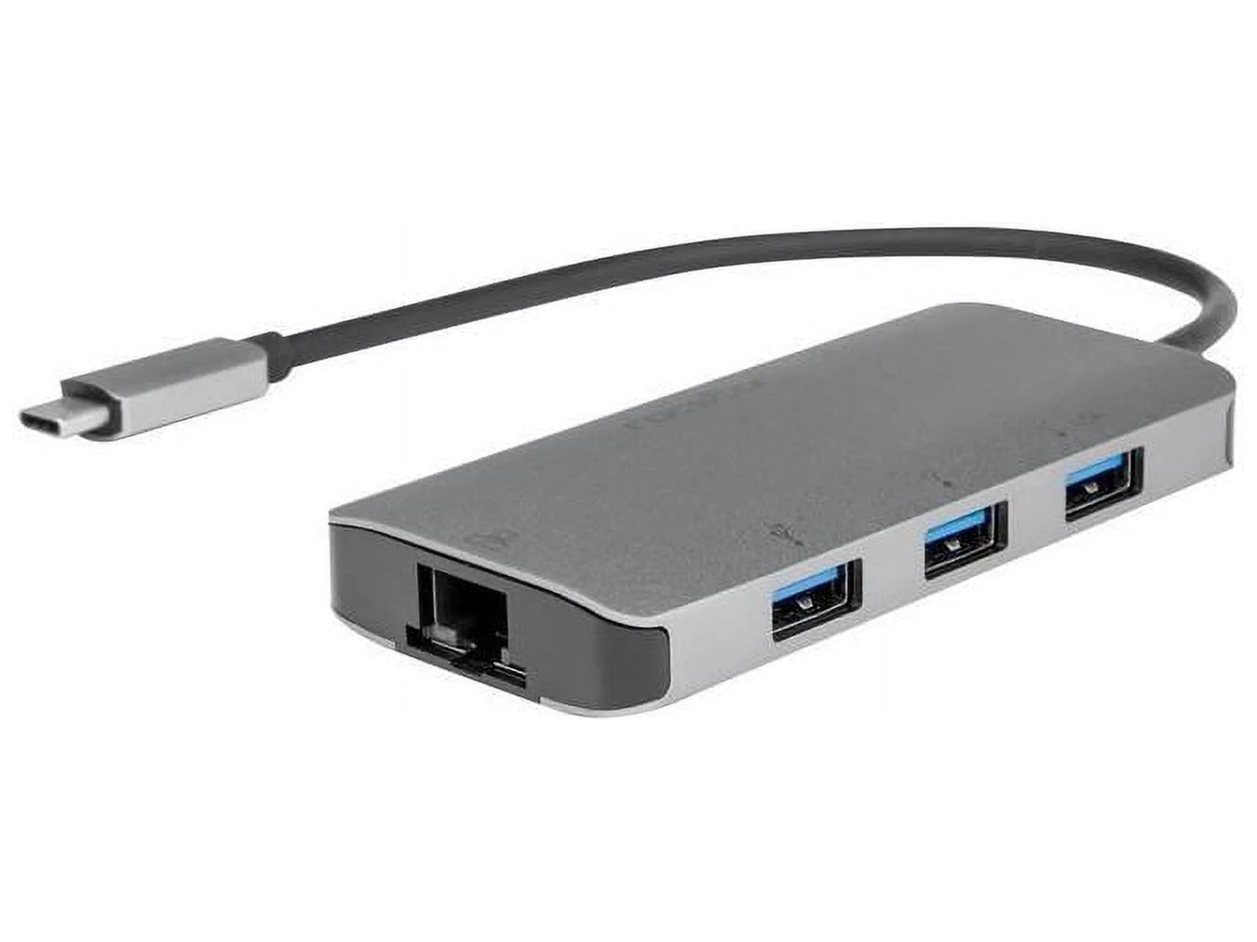 ROCSTOR Y10A255-A1 — PREMIUM USB-C HUB WITH USB-A, GIGABIT ETHERNET & USB C 100W PD - USB 3.0 TYPE C