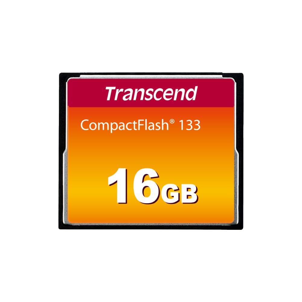 Transcend TS16GCF133 — COMPACTFLASH 133 - FLASH MEMORY CARD - 16GB - COMPACTFLASH CARD - 3.3/5 V -FAST,