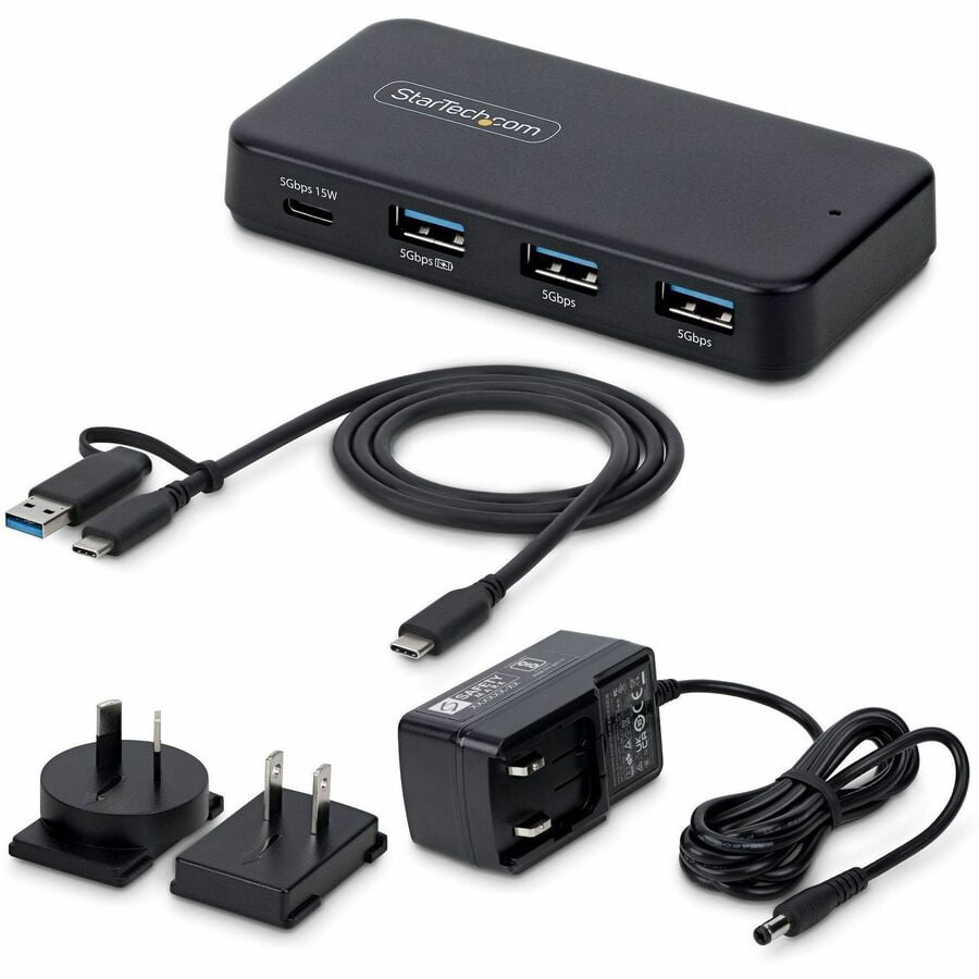 STARTECH 311NA-USB-HUB — ADD THREE USB-A 3.0 PORTS (ONE BC 1.2) AND ONE USB-C PORT WITH 15W CHARGING - FO