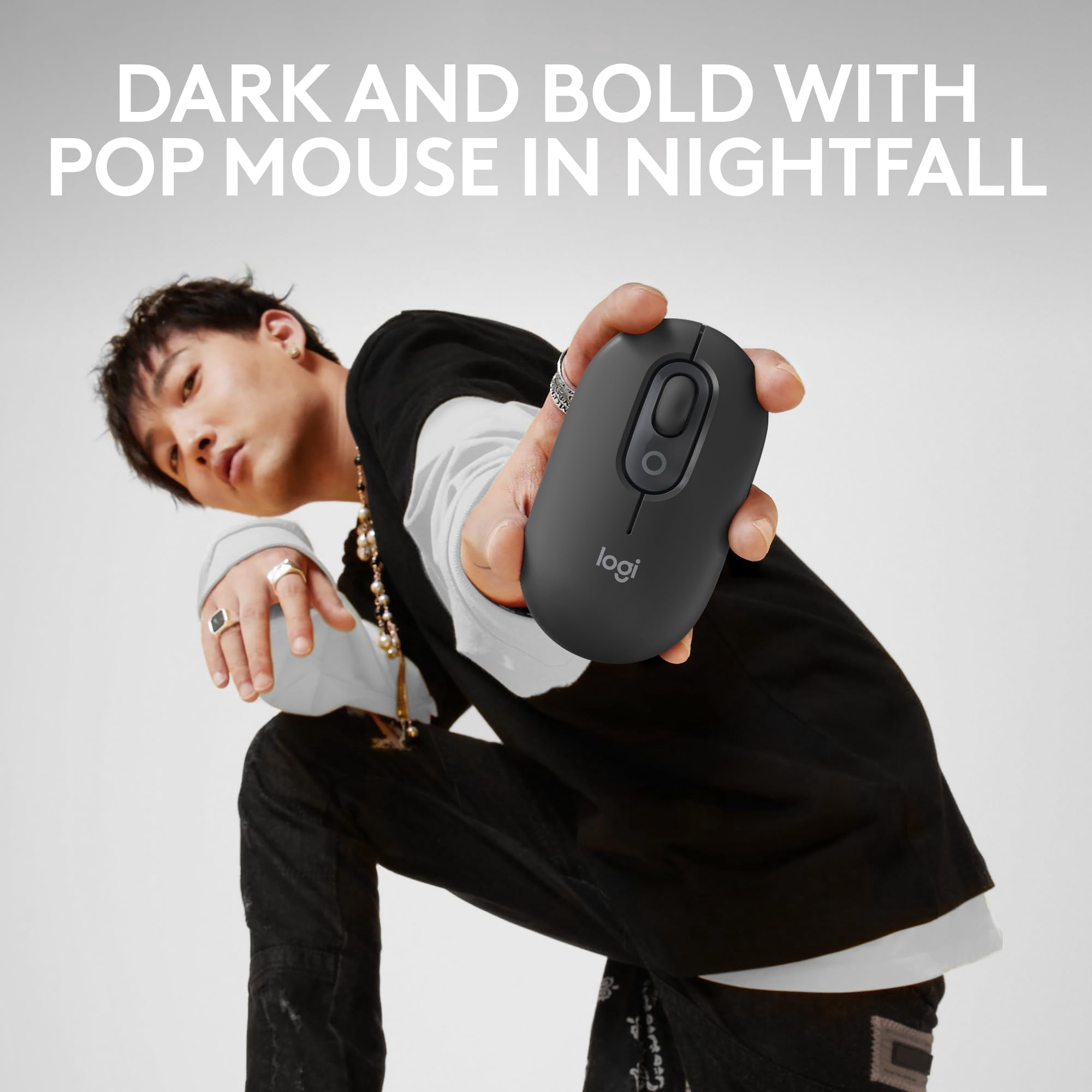 Logitech 910-007165 — POP MOUSE WITH EMOJI - GRAPHITE