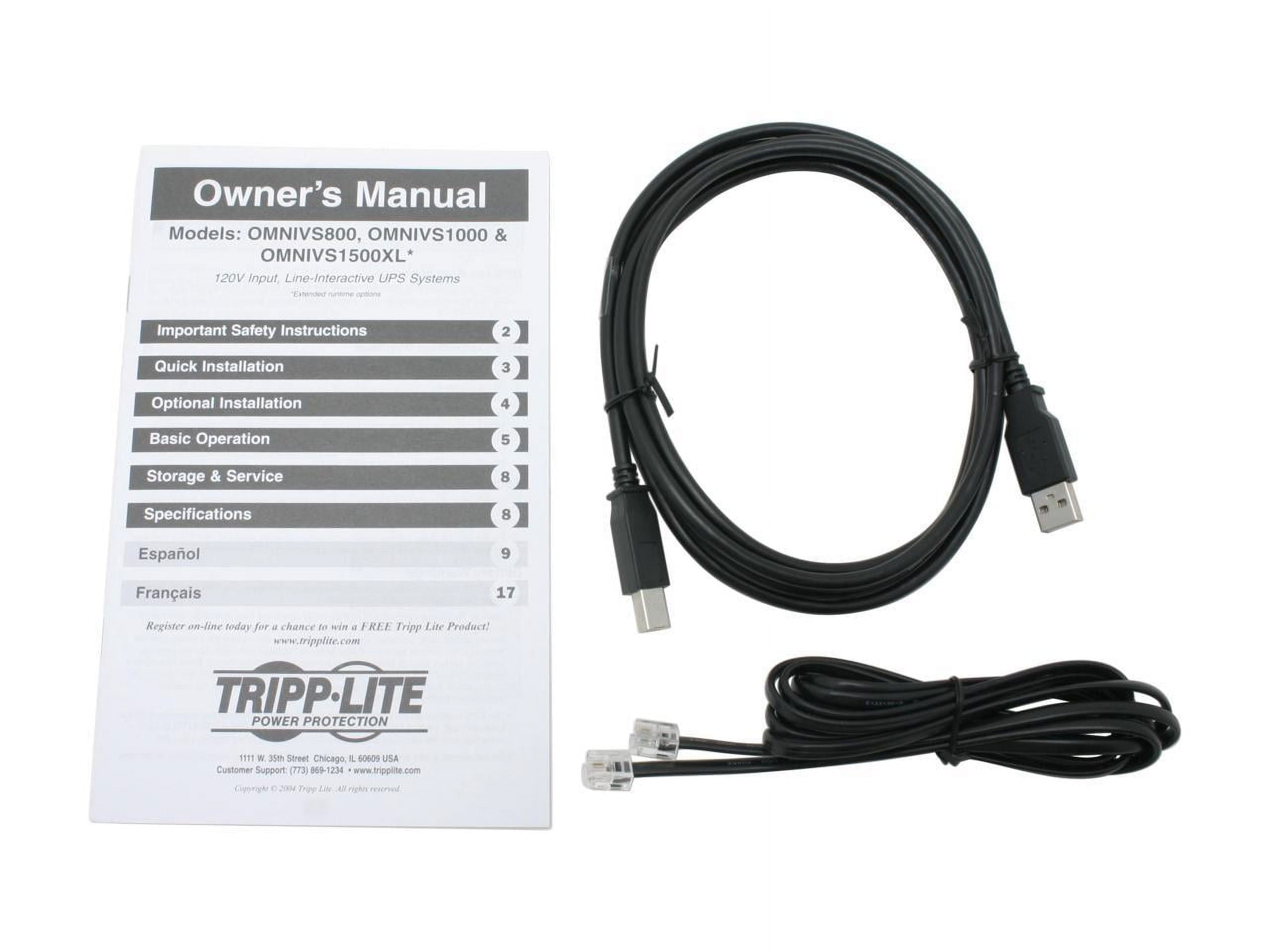 Eaton Tripplite OMNIVS800 — EATON TRIPP LITE SERIES OMNIVS 120V 800VA 475W LINE-INTERACTIVE UPS, TOWER, USB