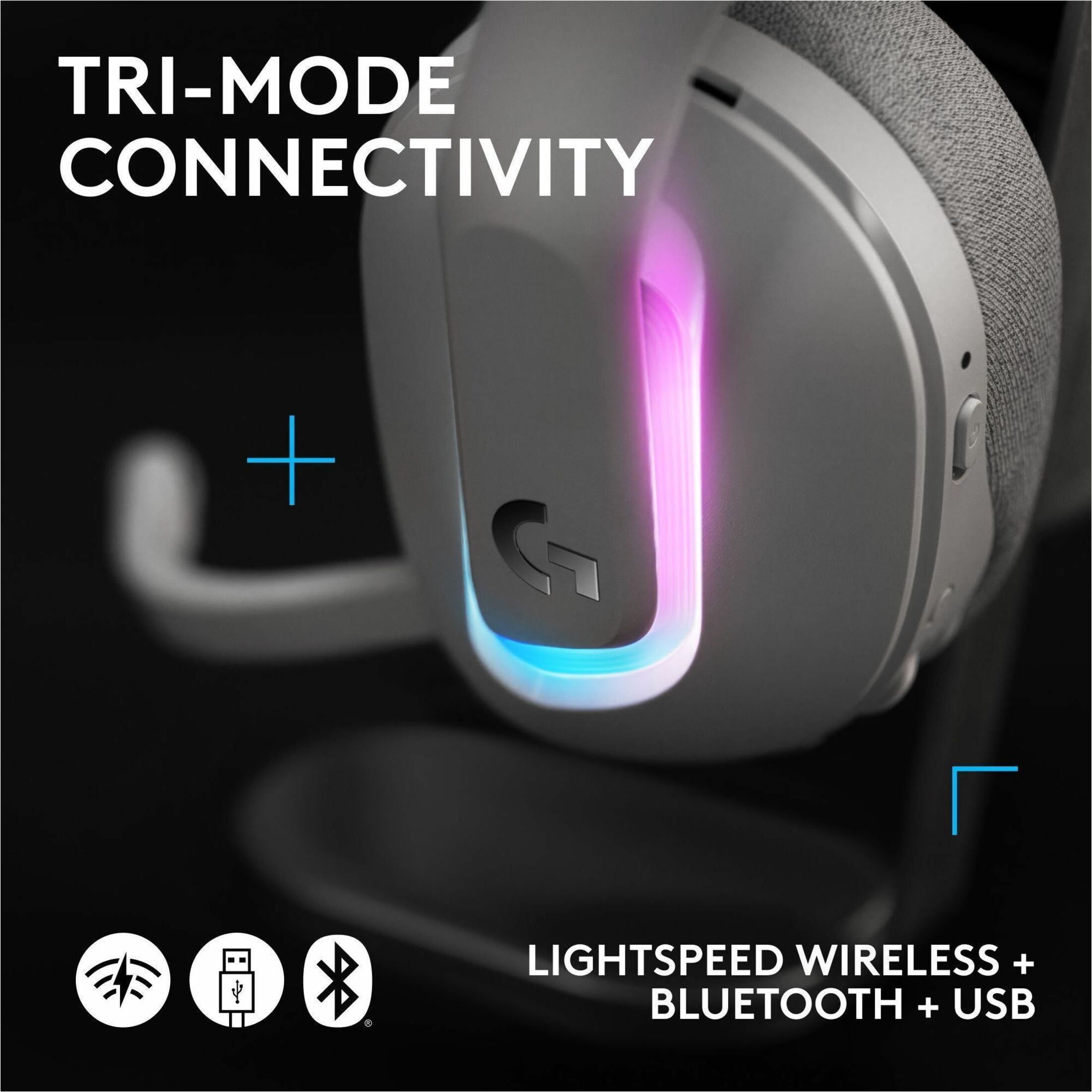 Logitech 981-001517 — G522 LIGHTSPEED WIRELESS RGB GAMING HEADSET (WHITE)