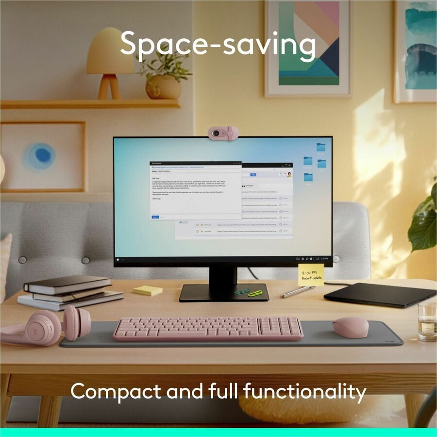 Logitech 920-013512 — MK250 BLUETOOTH WIRELESS MOUSE AND KEYBOARD COMBO (ROSE)