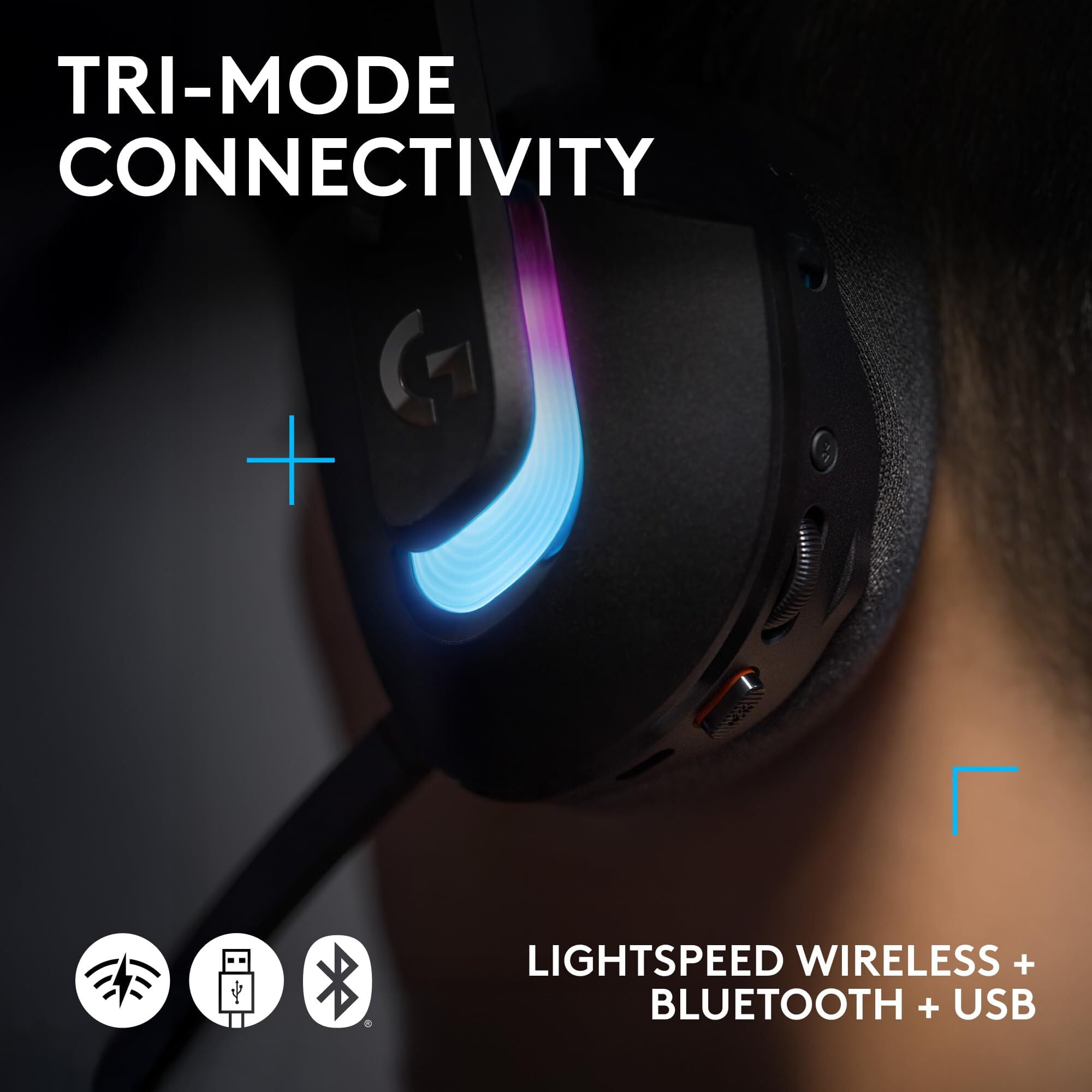 Logitech 981-001491 — G522 LIGHTSPEED WIRELESS RGB GAMING HEADSET (BLACK)