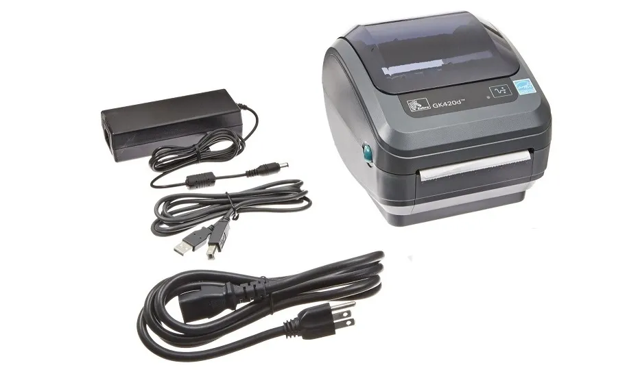 Zebra GK42-202520-000 — ZEBRA AIT, GK420D, 4IN DESKTOP, 5 IPS, DIRECT THERMAL, 203DPI, USB, PARALLEL AND SERIAL, EURO AND UK POWER CORDS, EPL AND ZPL