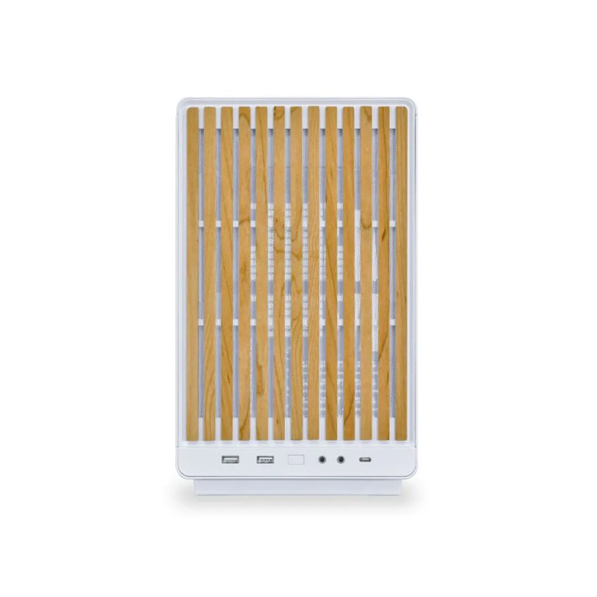 LIANLI A3W-WD (WHITE) — Lian Li A3-mATX-WD-26.3L Micro Form Factor Chassis-No Fans Included-Supports 360mm AIO-Modularity Design-for M-ATX, ITX Motherboard-DAN Cases Collaboration-Wood Front Panel-White (A3W-WD)