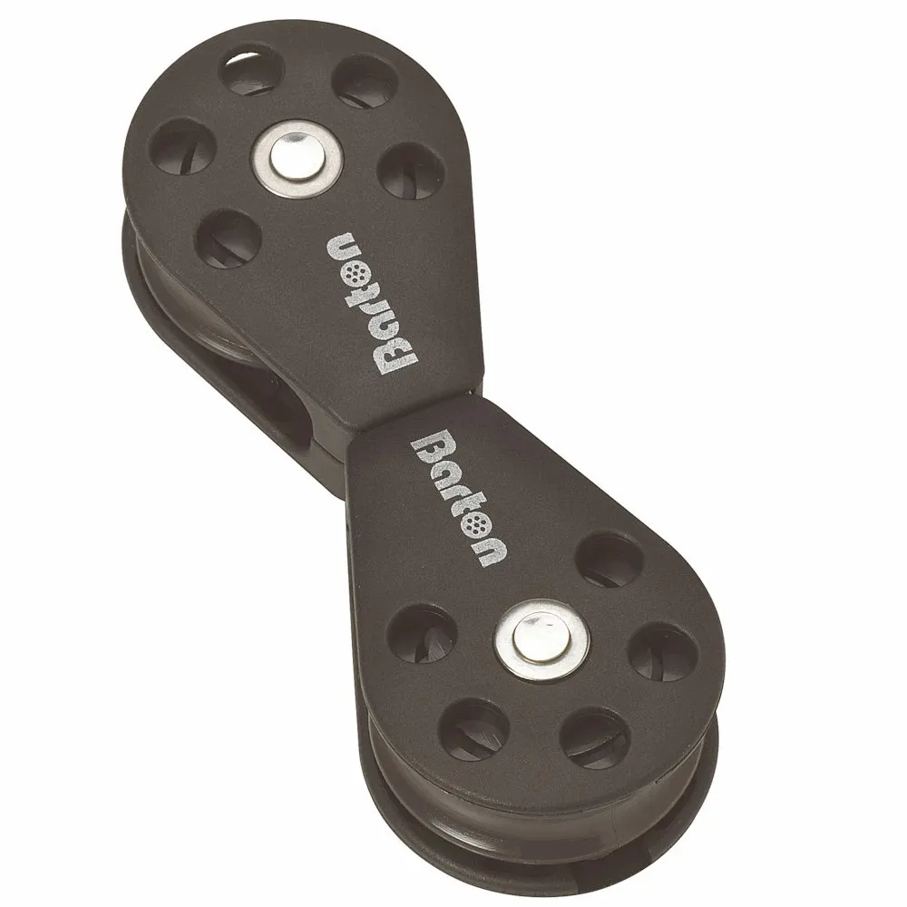 Barton Marine N01280 — Barton Plain Bearing Pulley Block Back to Back Swivel Block - Size 1, 30mm