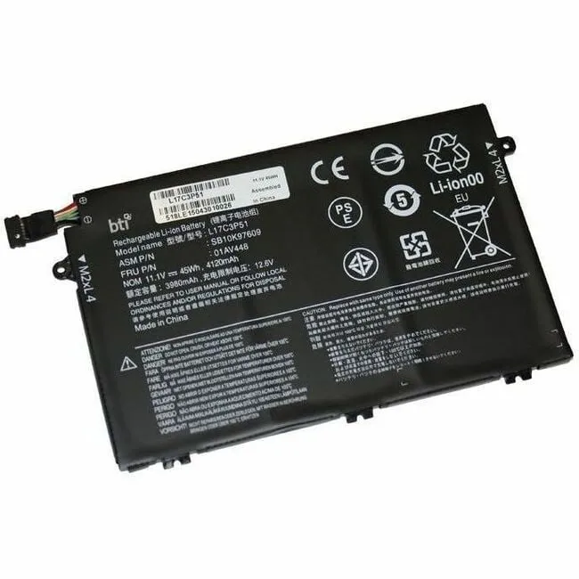 BATTERY TECHNOLOGY 01AV445-BTI — BTI 01AV445-BTI 3-CELL 11.1V LI-ION NOTEBOOK BATTERY FOR LENOVO THINKPAD E14, E1