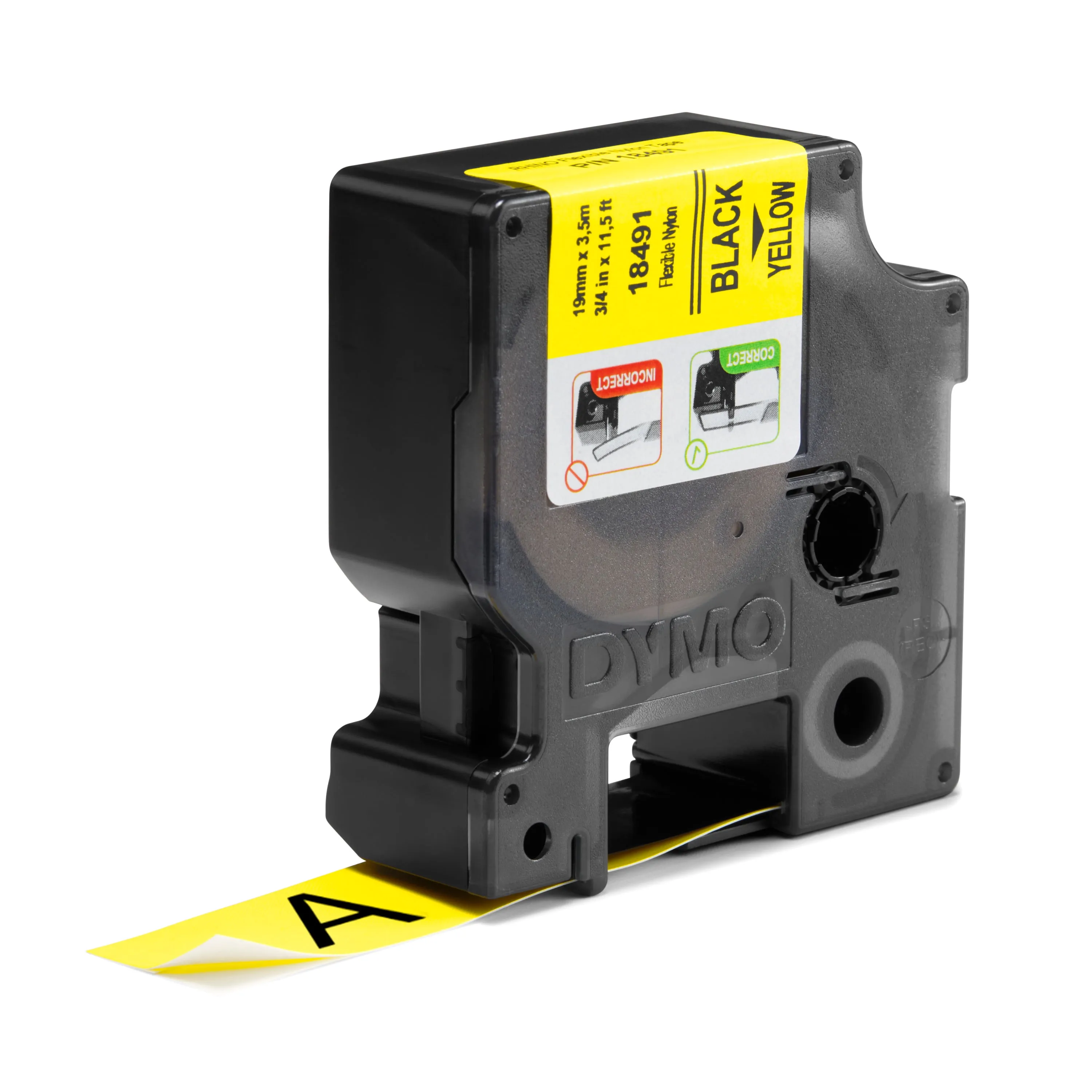 DYMO 18490 — DYMO RHINO 1/2IN X 11.5FT, YELLOW FLEXIBLE NYLON LABELS
