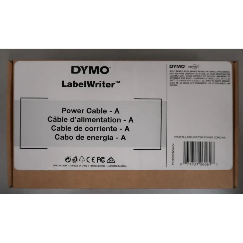DYMO 2031579 — LABELWRITER POWER CORD NA