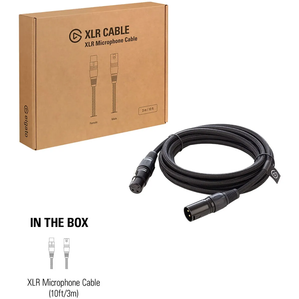 Corsair 10CAL9901 — ELGATO XLR MICROPHONE CABLE, 300 CM, BLACK