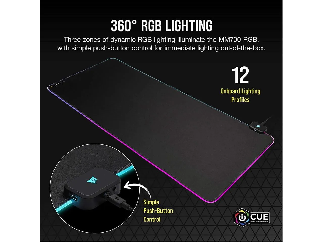 Corsair CH-9417070-WW — CORSAIR MM700 RGB GAMING MOUSE PAD - EXTENDED-XL (CH-9417070-WW)