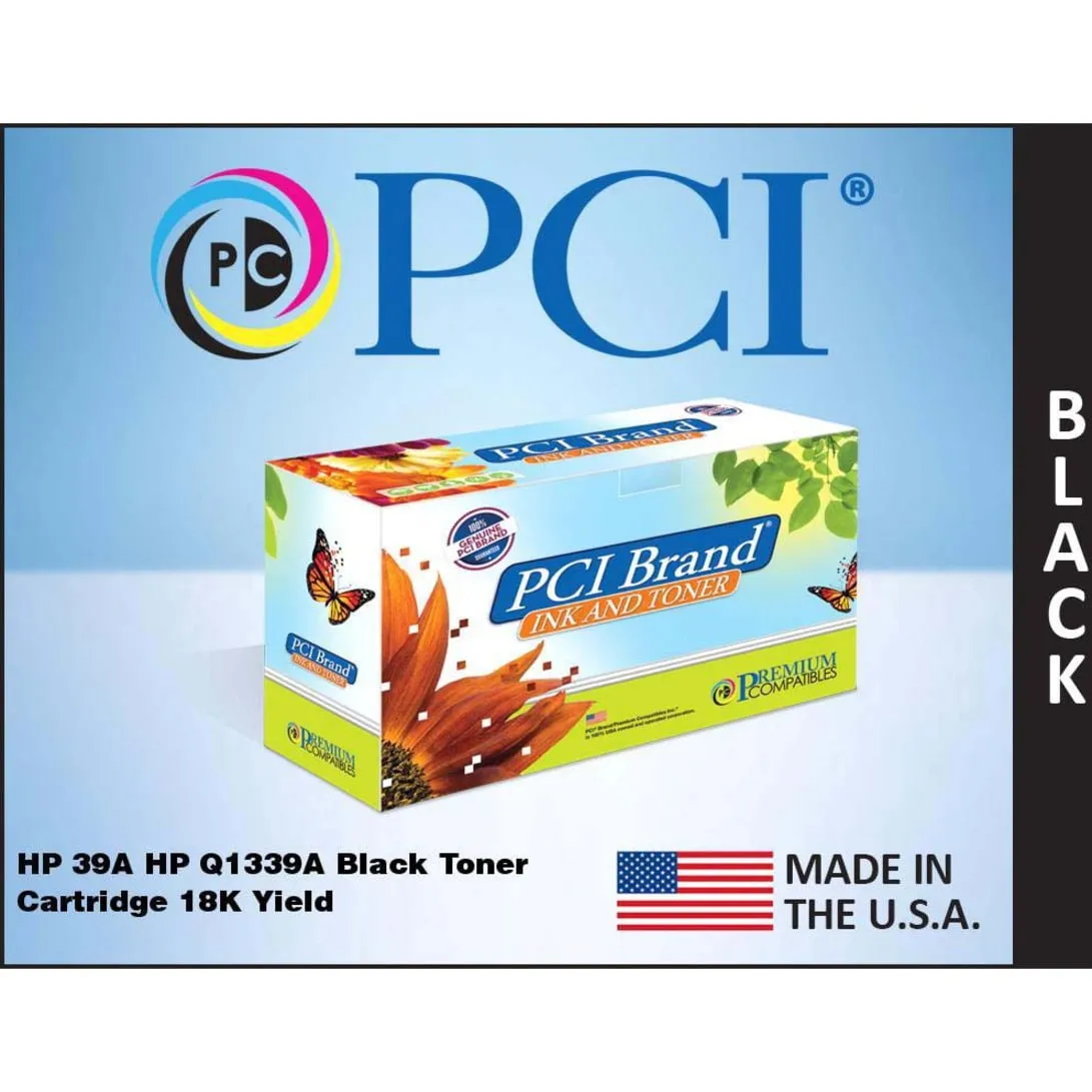 PCI Q1339ARPC — PCI MADE IN USA REMAN HP 39A Q1339A BLACK TONER CARTRIDGE 18000 PAGE YIELD FOR H
