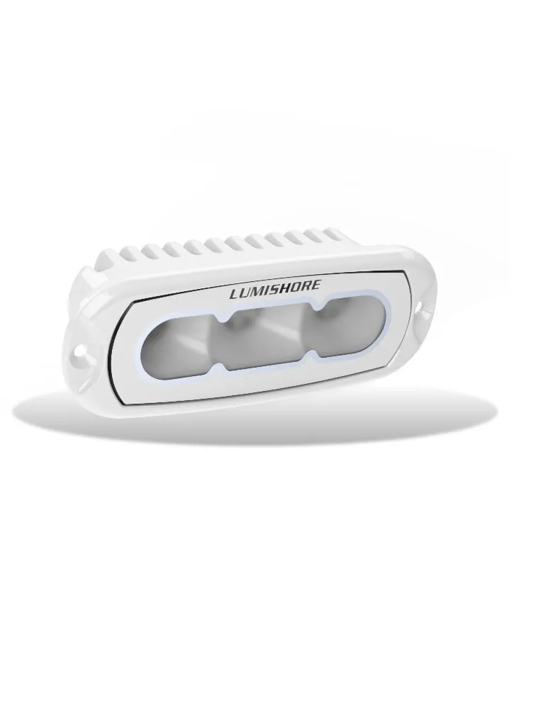 Lumishore 010-04499-00 — Lumishore ECLIPSE 4in Flood LED Light Flush Mount White Finish