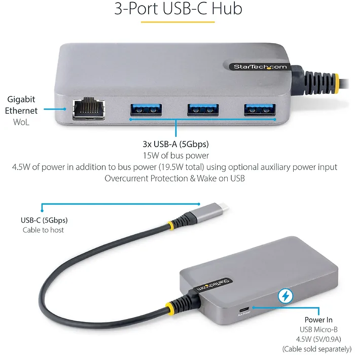 STARTECH-5G3AGBB-USB-C-HUB