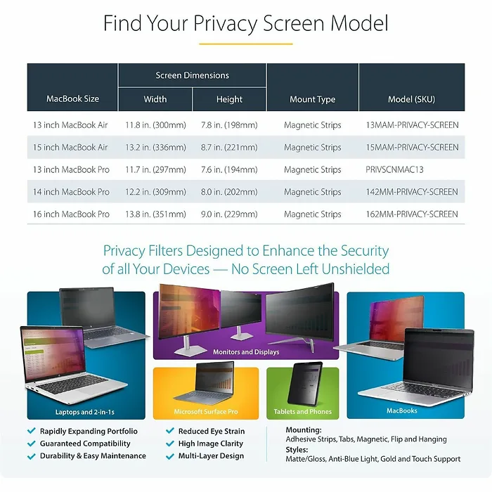 STARTECH-13MAM-PRIVACY-SCREEN