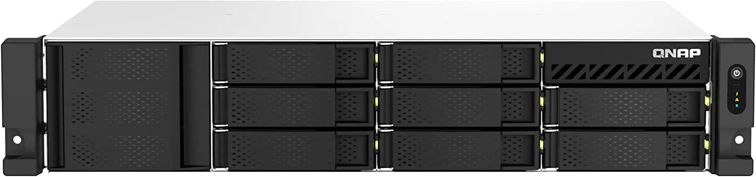 QNAP TS-864EU-8G-US — QNAP 2U 8-BAY SHORT DEPTH 12 RACKMOUNT NAS, INTEL CELERON N5095 4C/4T, BURST UP
