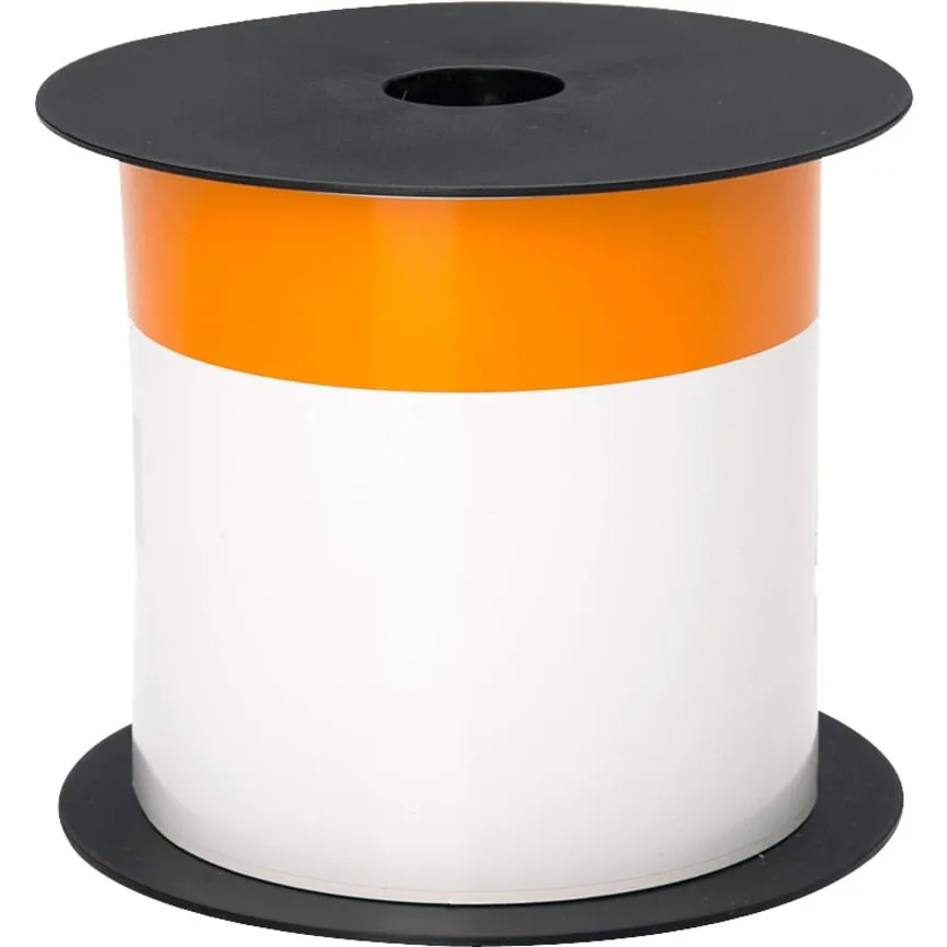 Brother BMSLT46OR — 4INX6IN TT ANSI/OSHA BLANK 1-1/8IN ORG HEADER WHITE VINYL LABEL (USE BMSLPR03XX