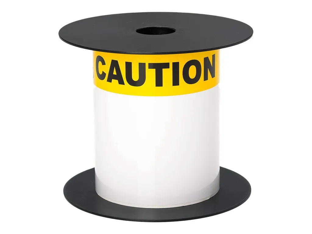 Brother BMSLT35CAUT — 3INX5IN TT ANSI/OSHA CAUTION 3/4IN YELLOW HEADER WHITE VINYL LABEL (USE BMSLPR03