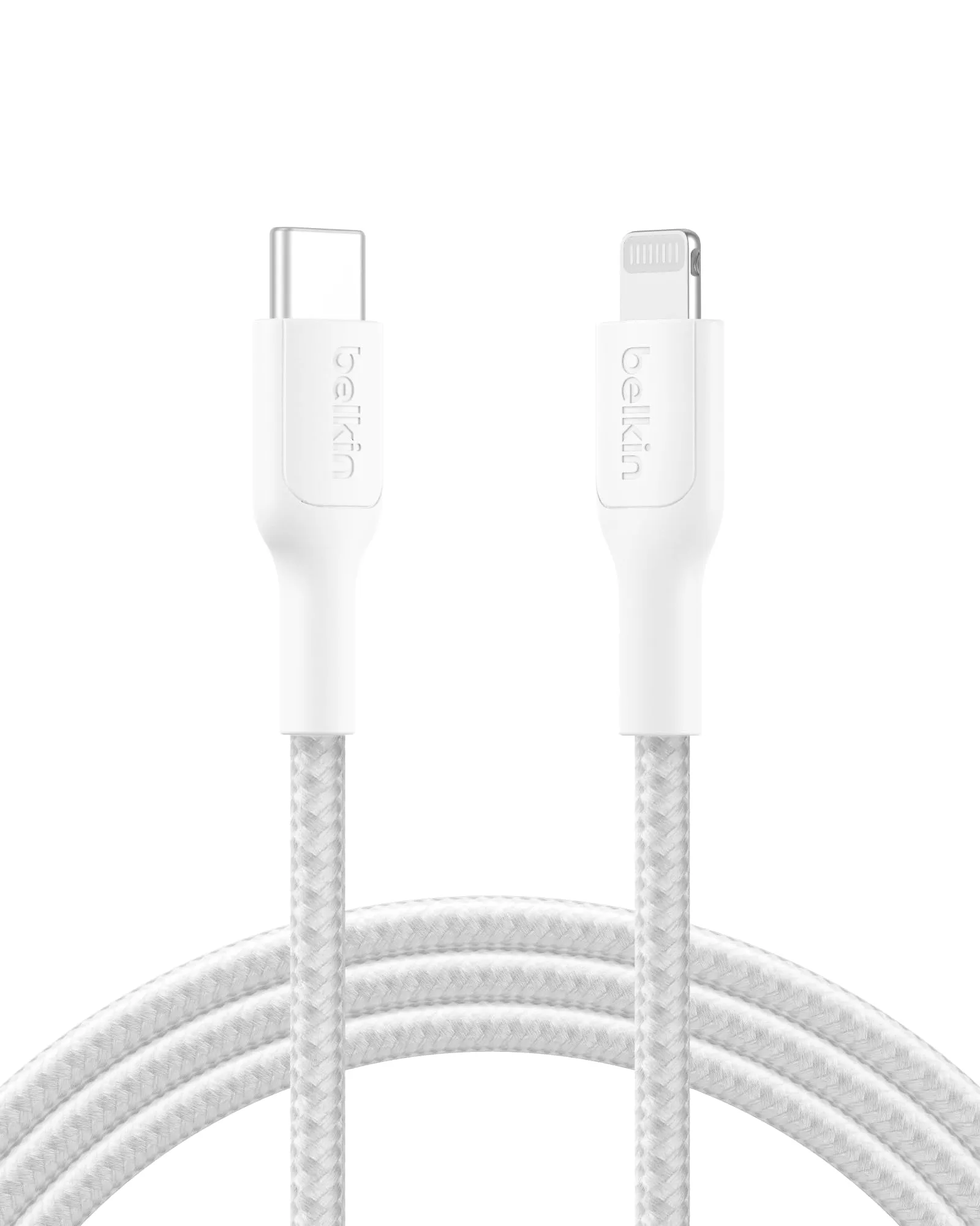 Belkin CAA022FQ2MWH — C - LTG CBL, BRAIDED PCR, 2M, WHITE