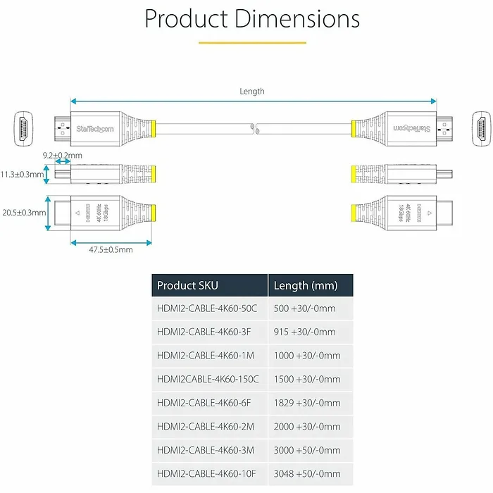STARTECH-HDMI2-CABLE-4K60-2M
