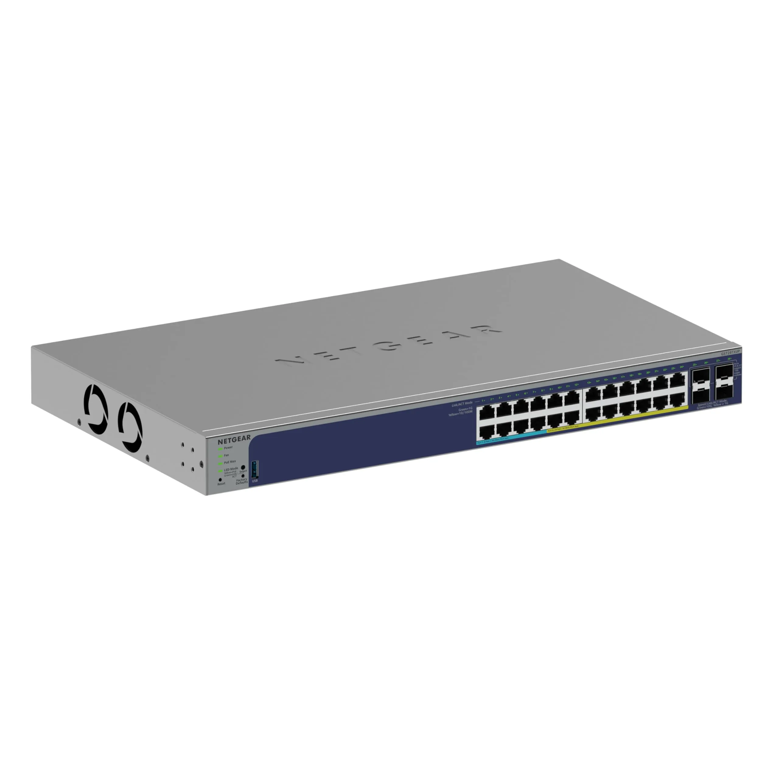 NETGEAR GS728TXUP-300NAS — 24P GE POE++ SMART SWTH W/10G SFP+