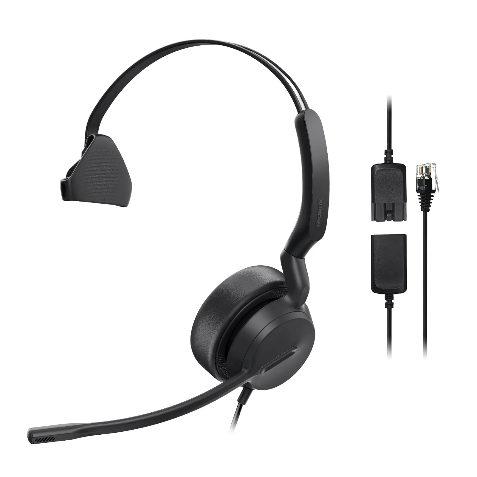 Yealink 1308232 — YEALINK CALL CENTER HEADSET; MONO HEADSET; NOISE-CANCELLING MICROPHONE; LEATHER