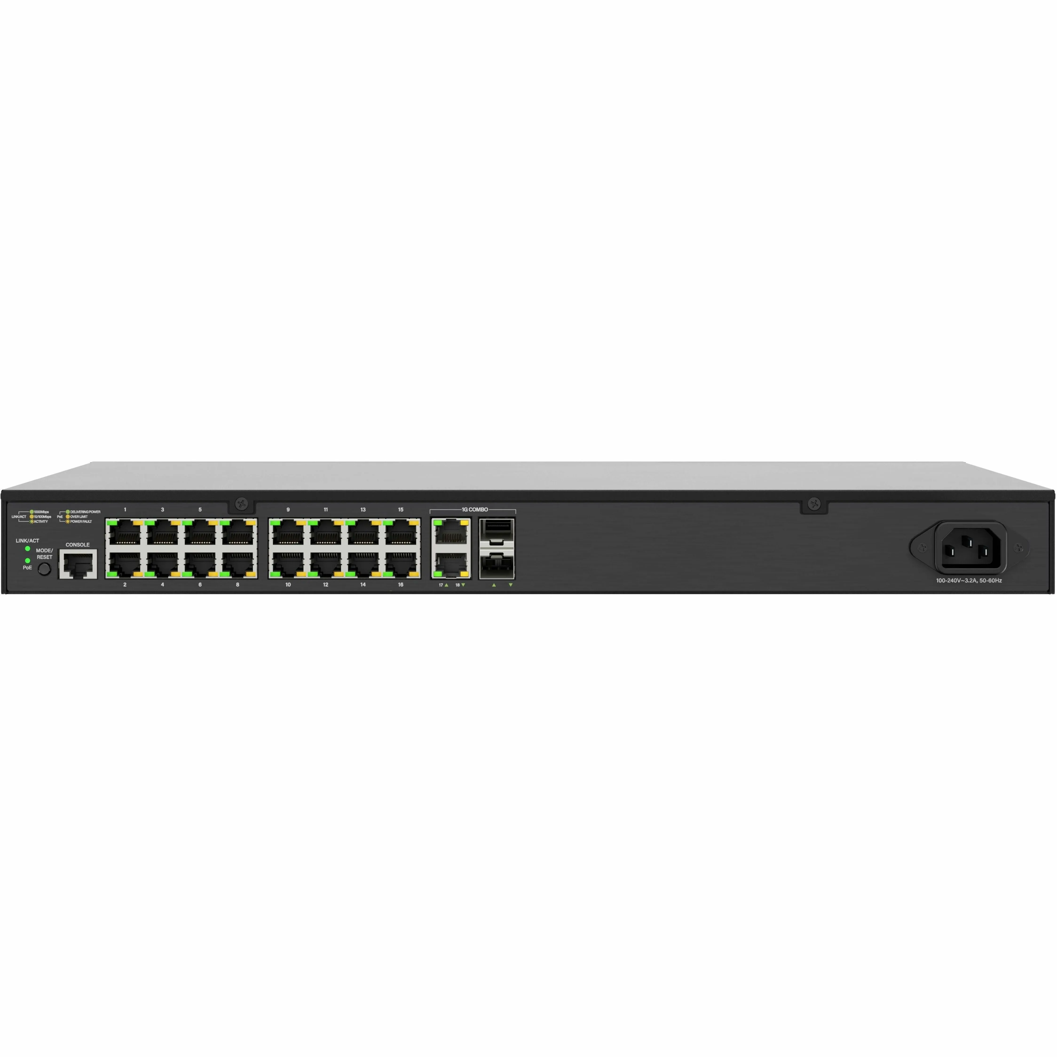 LUXUL SW-505-16P-R — AV 18-PORT (16 POE+)1G MANAGED SWITCH NA