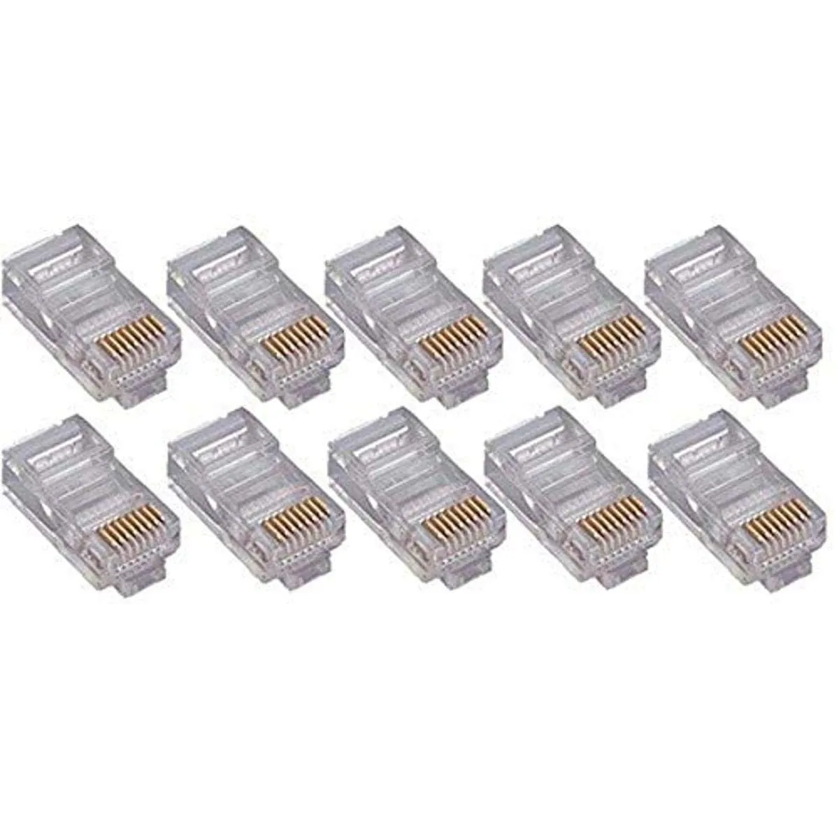 4XEM 4X50PKC6 — 50-Pack Cat6 RJ45 Modular Connectors for Networking