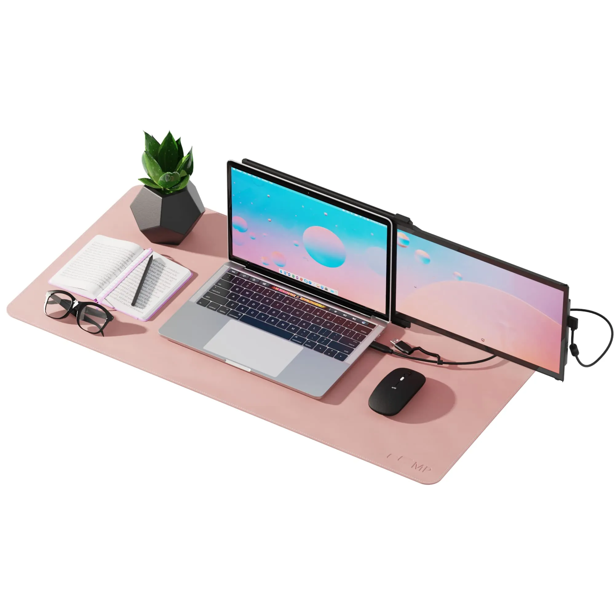Mobile Pixels 115-1001P06 — MOBILE PIXELS DESK MAT CORAL PINK