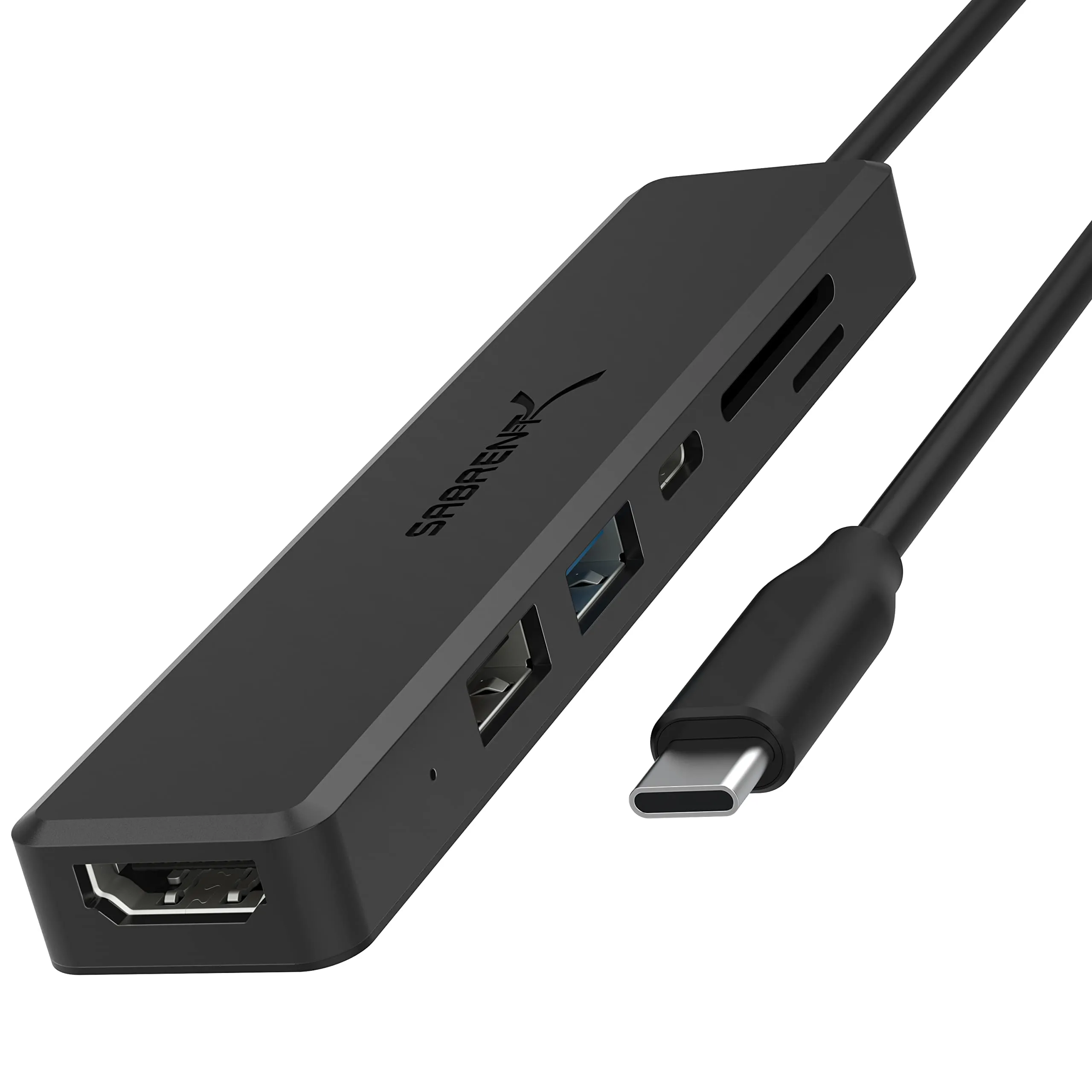 Sabrent HB-TC6C — 4-Port USB Type-C Hub with 4K HDMI and SD/MicroSD Slots
