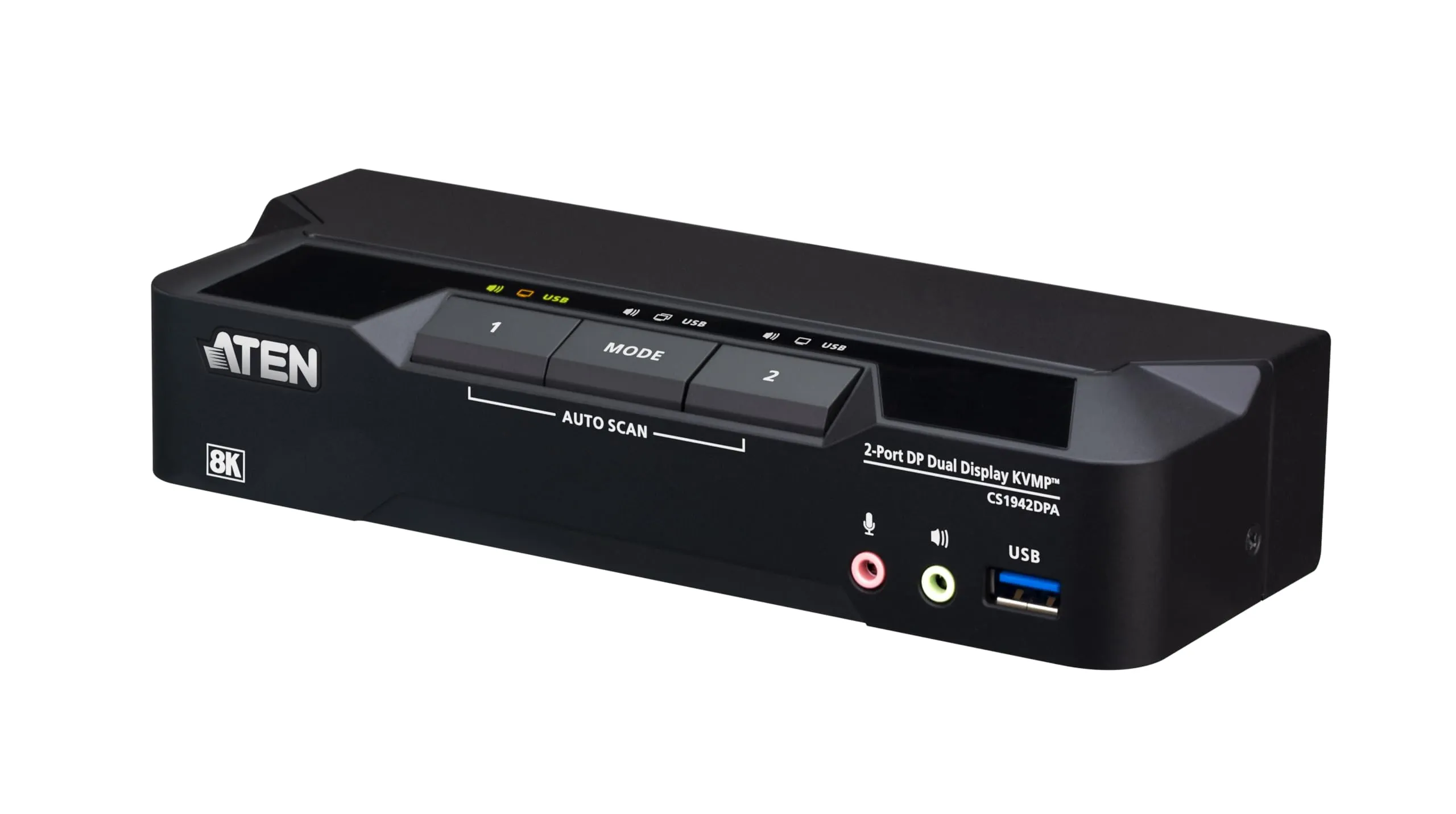 Aten Technologies CS1942DPA — 2-PORT USB3.0 8K DUAL-VIEW DISPLAYPORT KVMP SWITCH