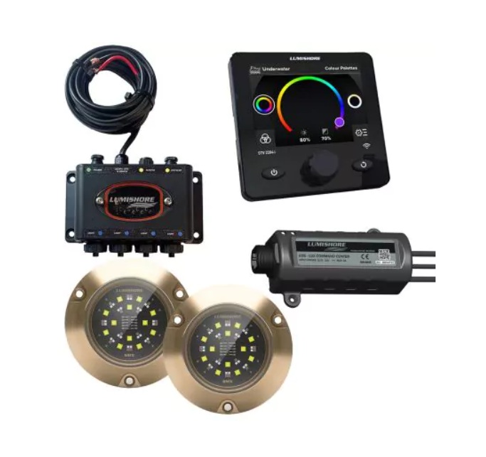 Lumishore 010-04511-00 — Lumishore LUX SMX154 Set 2 Lights, Hub, Display and LUX Command Center