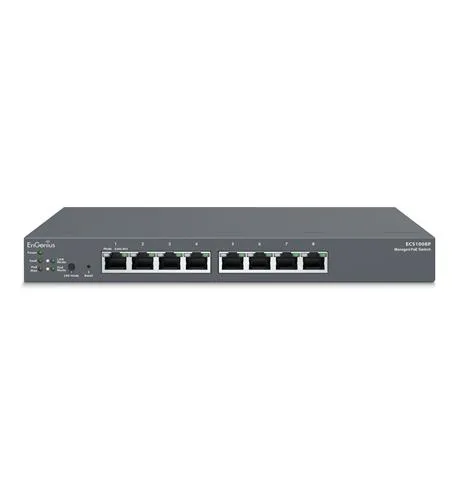 EnGenius ENG-ECS1008P — 8-Port Cloud Managed Desktop