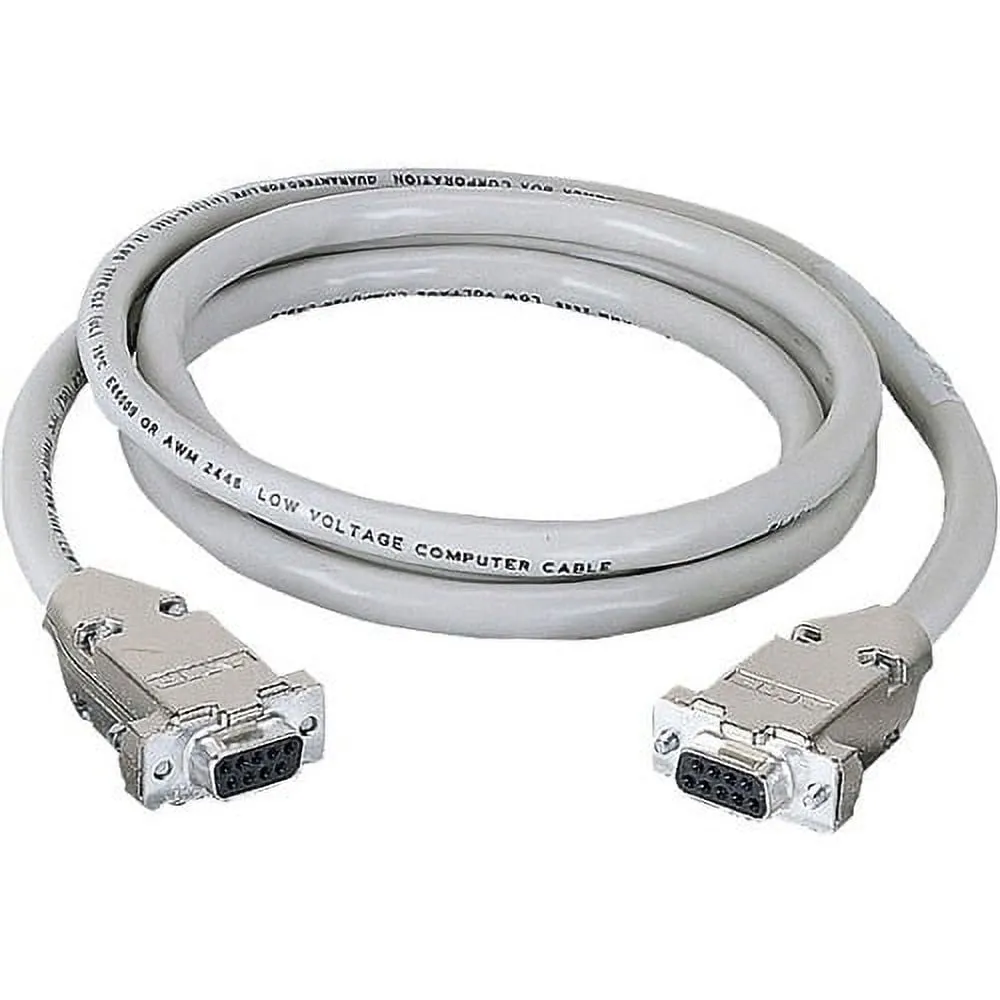 BLACK BOX CORPORATION EDN12H-0075-FF — RS232 SHIELDED CABLE - METAL HOOD, DB9 FEMALE/FEMALE, 75-FT. (22.8-M)