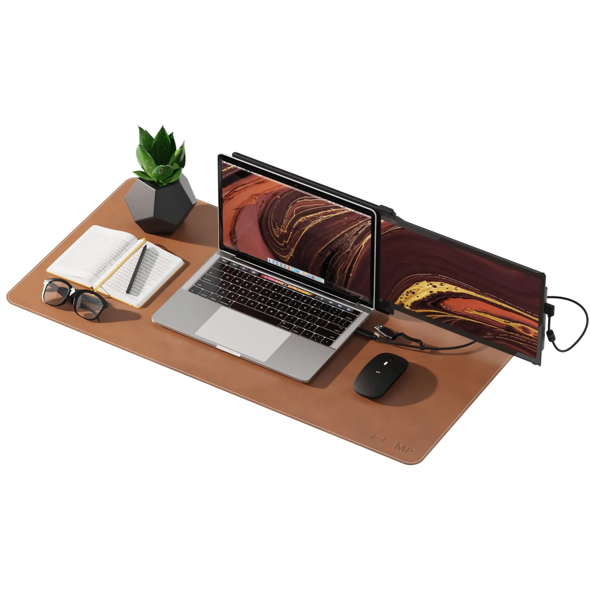 Mobile Pixels 115-1001P02 — MOBILE PIXELS DESK MAT OAK BROWN
